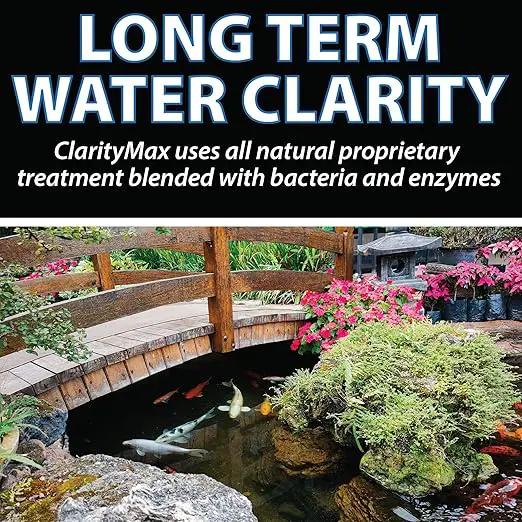 CrystalClear ClarityMax, All-in-One Pond Clarifier Treatment, All-Natural Beneficial Bacteria & Enzymes Provide Max Clarity, Koi Fish & Pet Safe, Algae Stain Remover, Crystal Clear Water Garden 2.5LB by GreenHaven Gardens