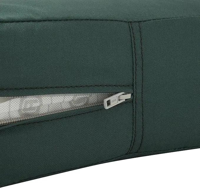 Classic Accessories Ravenna Water-Resistant 21 x 19 x 5 Inch Patio Seat Cushion, Mallard Green, Patio Loveseat Cushion by GreenHaven Gardens