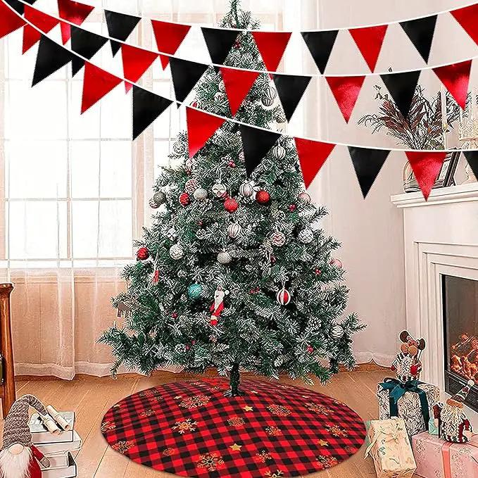 Red Black Party Decoration Metallic Fabric Triangle Pennant Banner Flag Bunting Garland for Graduation Halloween Birthday Wedding Bachelorette Anniversary Las Vegas Casino Poker Pirate Party Supplies by GreenHaven Gardens