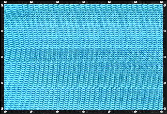 VICLLAX Shade Fabric Sun Shade Cloth with Every 2 FT Grommets for Patio Garden Pergola Cover Canopy 9x18 FT, Mixed Turquoise by GreenHaven Gardens