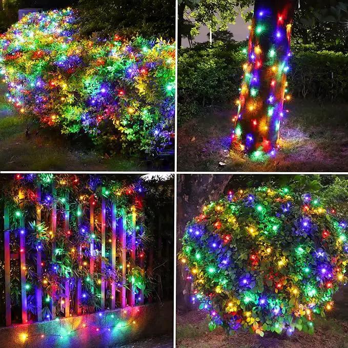 LED Christmas Net Lights for Bushes Outdoor,100 LED 5ftx5ft Waterproof 8 Modes Connectable Mesh Lights for Bushes,Garden,Yard,Trunk,Outdoor Christmas Decorations by GreenHaven Gardens