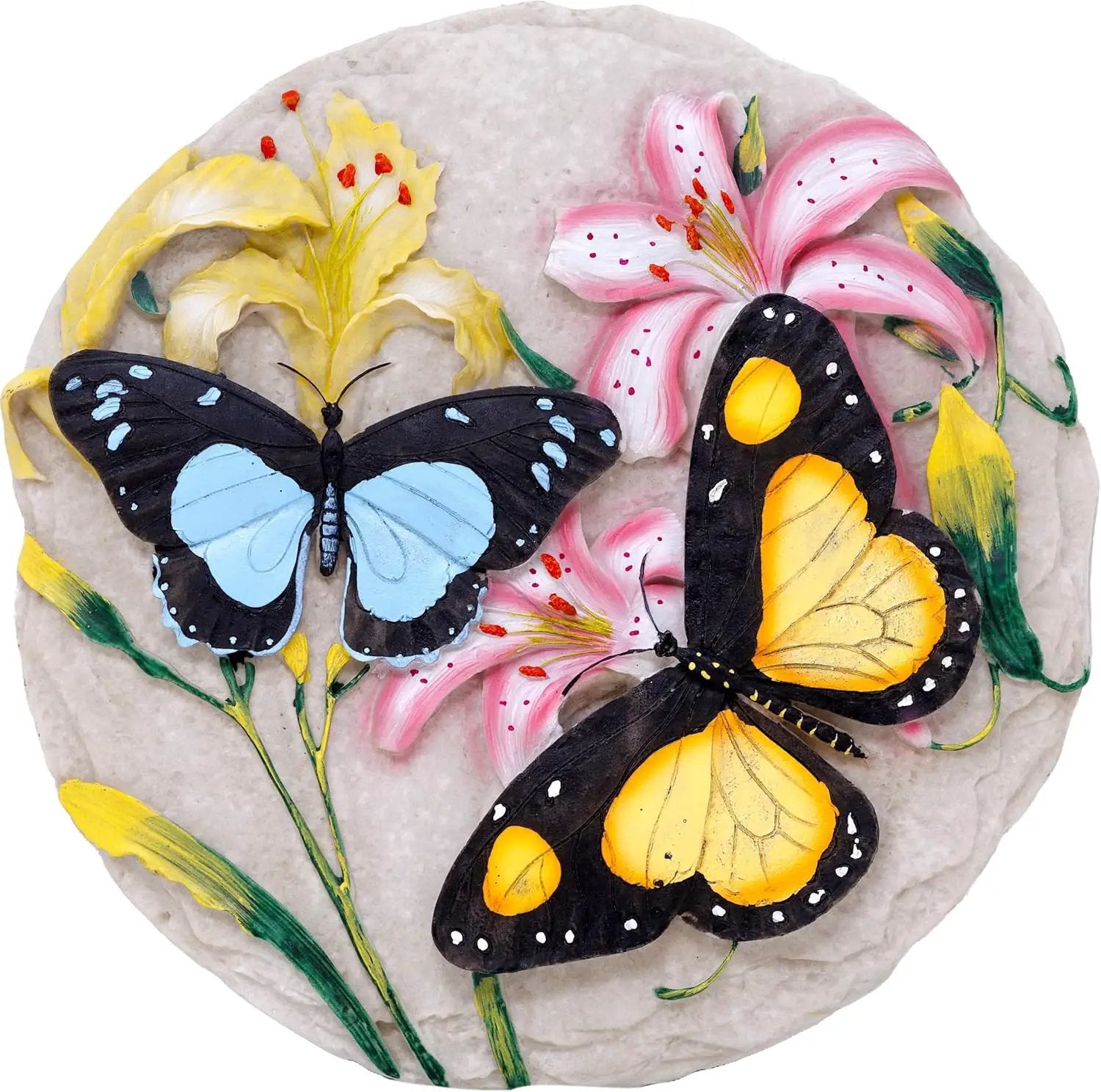 Spoontiques - Garden Décor - Butterfly Stepping Stone - Decorative Stone for Garden by GreenHaven Gardens