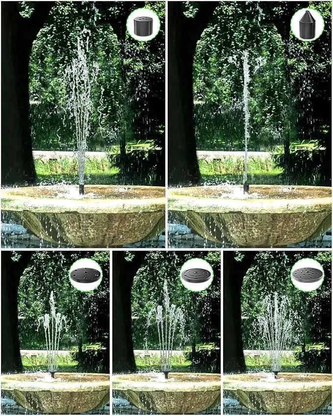 Biling Solar Water Pump for Bird Bath, 6.5W Solar Panel Kit Outdoor Solar Fountain with DIY 5ft Tubing for Small Ponds Garden and Pool by GreenHaven Gardens
