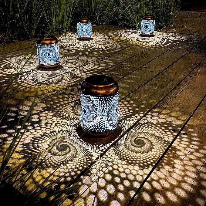 Solar Lanterns Outdoor Hanging Lantern Metal Waterproof LED Lantern with Solar Powered Garden Patio Decorations Decor Lantern with Handle Christmas Gift Idea by GreenHaven Gardens