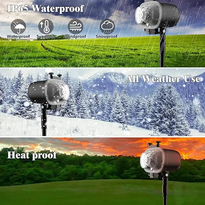 Christmas Projector Lights Outdoor, Holiday Projector With Remote Control Timer, 26 HD Effects (3D Ocean Wave & Patterns) Waterproof Landscape for Halloween Party Decorations by GreenHaven Gardens