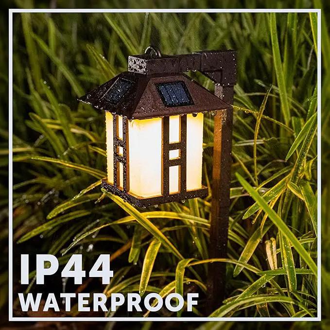 GIGALUMI Japanese Decor Solar Lights for Outside, Pathway Lights 4 Pack - Lawn/Patio/Yard/Walkway/Driveway Decoration by GreenHaven Gardens
