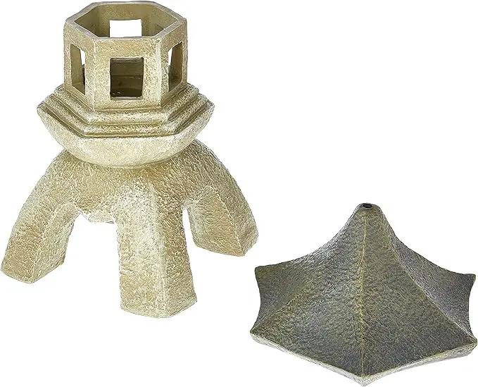 Design toscano ng29870 asian decor pagoda lantern indoor/outdoor statue, 11 inches wide, 11 inches deep, 17 inches high, handcast polyresin, two tone stone finish by GreenHaven Gardens