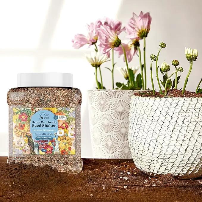 Regional Wildflower - Northeast USA Wildflowers - 100% Pure Seed - Organic, Non-GMO - 21 Wildflower Variety Seeds of Annual & Perennial, 1 LB Tub by GreenHaven Gardens