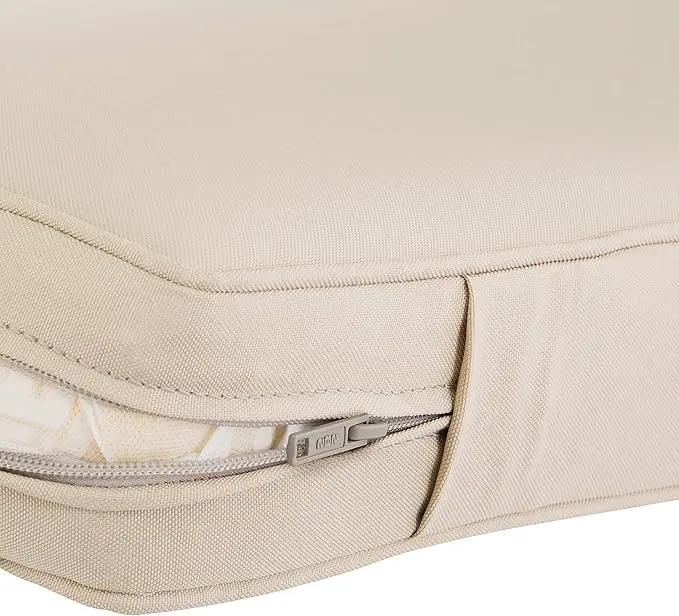Classic Accessories Montlake Water-Resistant 19 x 20 x 4 Inch Patio Lounge Back Cushion, Antique Beige, Outdoor Loveseat Cushions by GreenHaven Gardens