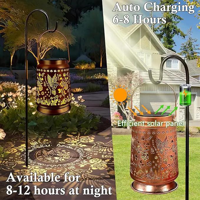 KY&BOSAM Solar Hummingbird Lanterns Outdoor Waterproof,LED 300 Lumens Metal Hanging Outside Lantern Lights Decorative for Yard Backyard Porch Garden Decorations Birthday Gifts for Women Mom Grandma by GreenHaven Gardens