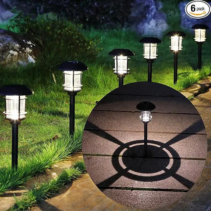 MAGGIFT Solar Powered Pathway Lights - 6 Pack, Waterproof, Warm White for Lawn, Patio, Yard, Walkway, Deck, Driveway by GreenHaven Gardens