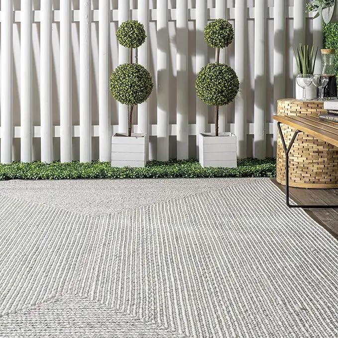 nuLOOM Oval 3' x 5' Solid Hand Braided Indoor/Outdoor Area Rug, Pet-Friendly, High Traffic, Weather Resistant, for Patio, Balcony, Bedroom, Living, Dining Room, Wynn Ivory by GreenHaven Gardens