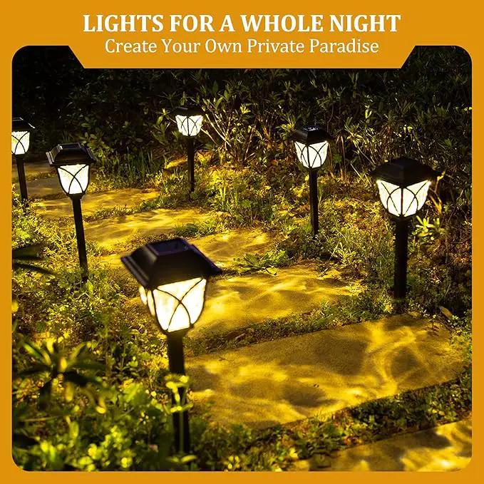 GIGALUMI Solar Lights Outdoor Waterproof, 8 Pack LED Solar Garden Lights, Solar Lights for Outside, Garden Decor for Yard, Patio, Landscape, Planter, Walkway (Warm White) by GreenHaven Gardens