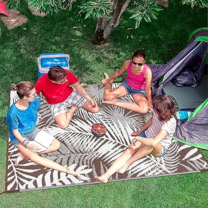 HiiARug Outdoor Rug 5x7Ft Outdoor Plastic Straw Rug Waterproof Outdoor Rugs for Patios Clearance Reversible Patio Mat Outdoor Carpet for Patio Camping Porch Deck RV Camper Backyard by GreenHaven Gardens