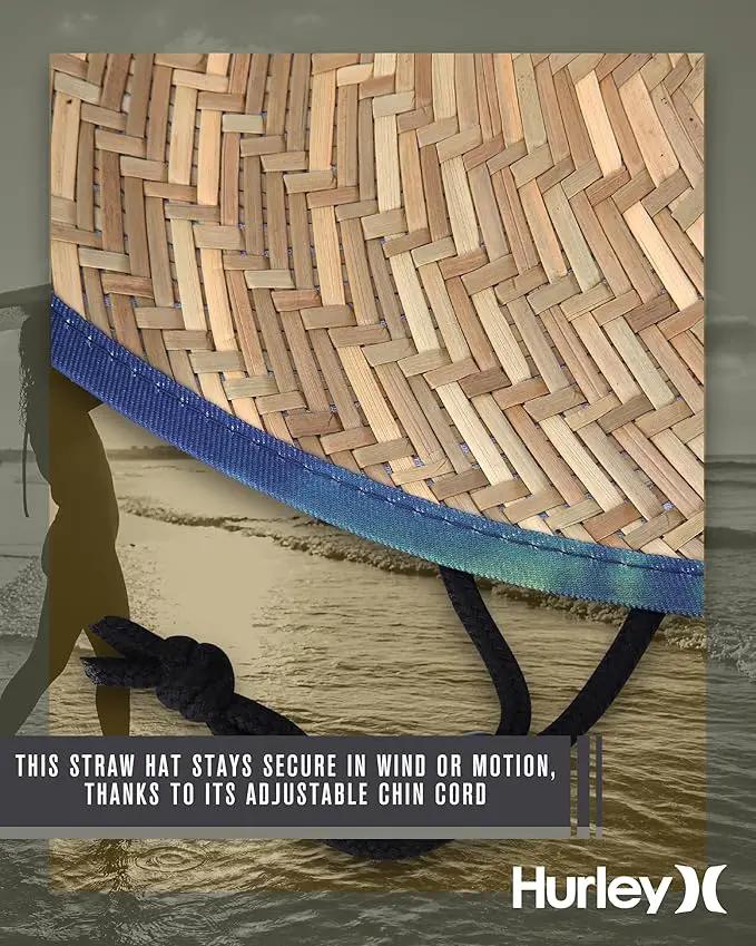 Hurley Men's Straw Hat - Bayside Lifeguard Straw Sun Hat by GreenHaven Gardens