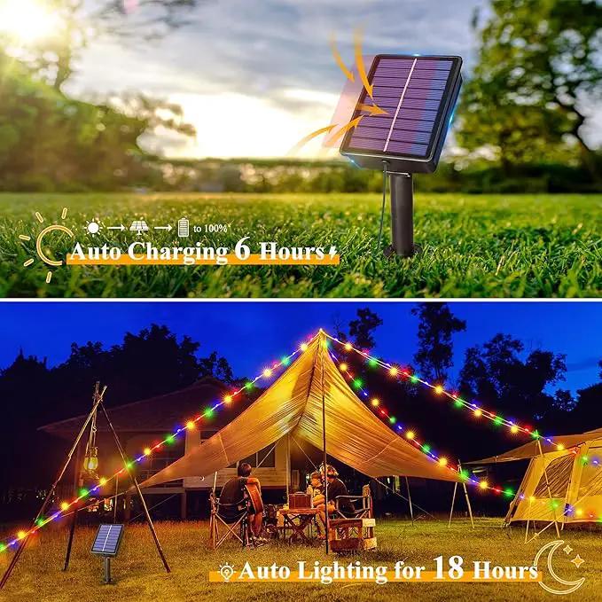 Ollny Solar String Lights Outdoor, 40FT 120LED Solar Fairy Lights, 8 Modes IP67 Waterproof Solar Light for Outside Yard Garden Patio Camping Wedding(Multicolor) by GreenHaven Gardens