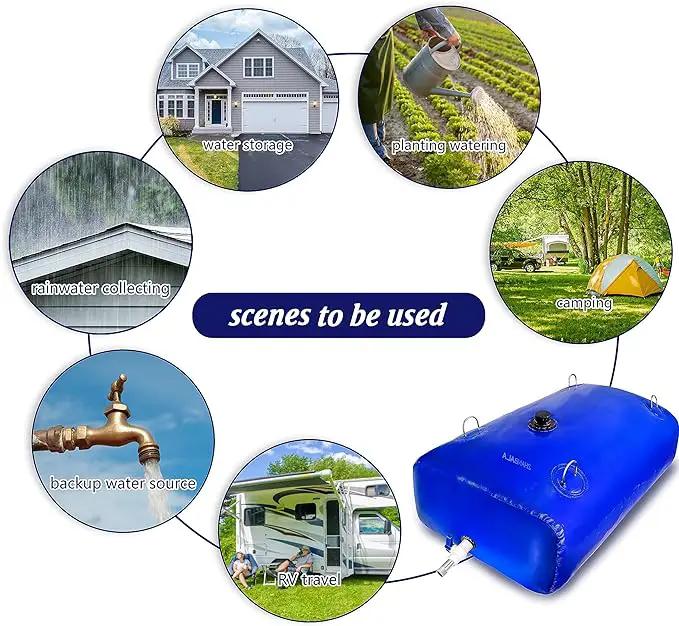 100Gal Portable Water Storage Bladder, Foldable Large Capacity Container Water Tank, Agricultural Irrigation, Camping, Firefighting, Outdoor Household Water by GreenHaven Gardens