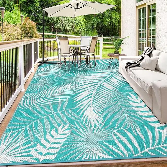 HiiARug Outdoor Rugs 9x12 for Patios Clearance Large Outdoor Rug, Outdoor Plastic Straw Rug RV Camping Rug Large Outdoor Mat for RV, Patio, Backyard, Deck, Picnic, Beach, Trailer, Camping by GreenHaven Gardens