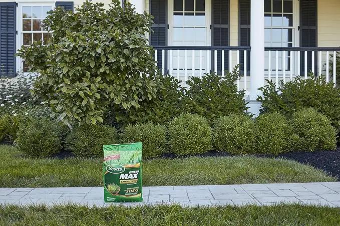 Scotts Green Max Lawn Food, Lawn Fertilizer Plus Iron Supplement for Greener Grass, 10,000 sq. ft., 33.33 lbs. by GreenHaven Gardens