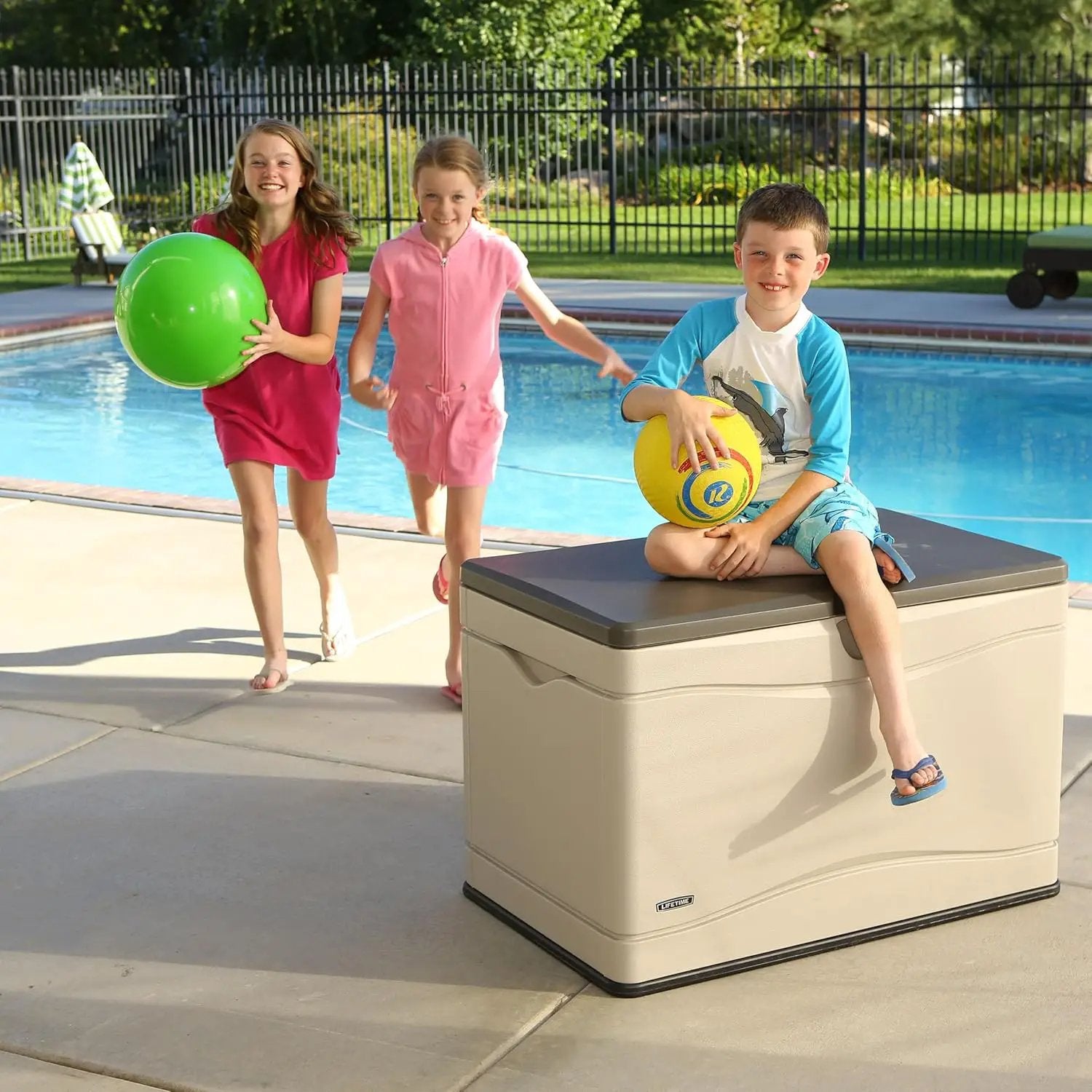 Lifetime 60103 Deck Storage Box, 80 Gallon, Desert Sand/Brown by GreenHaven Gardens