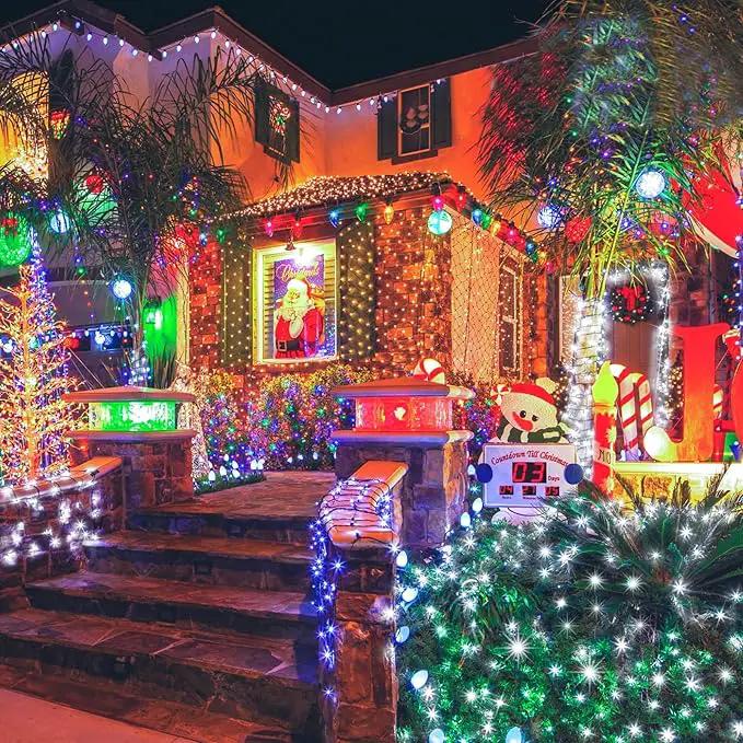 KNONEW 600ft 1500 LED String Lights Outdoor Christmas Lights 8 Modes & Timer Fairy Light Plug in Waterproof LED String Lights for Xmas Yard Tree Wedding Party Holiday Decorations (Cool White) by GreenHaven Gardens
