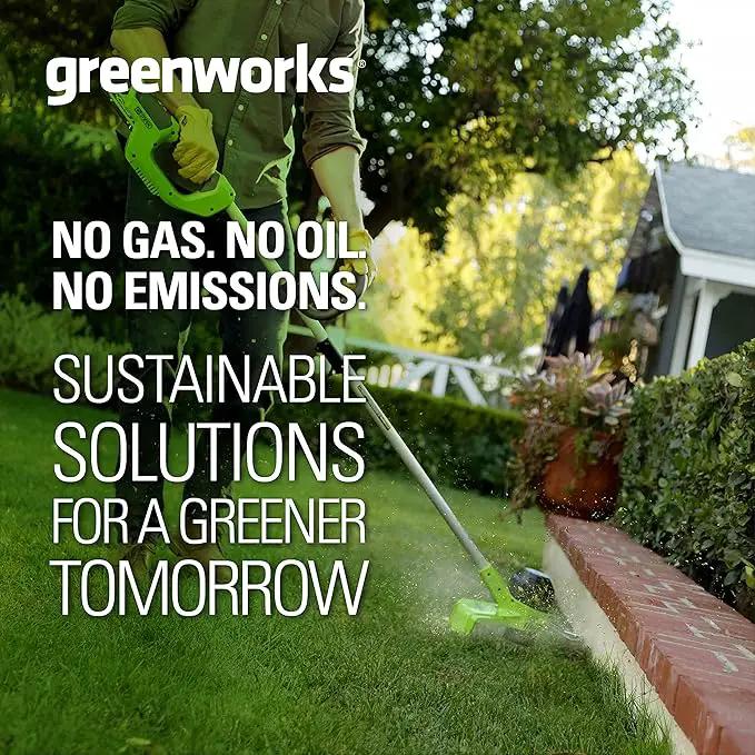 Greenworks 40V 12" Cordless String Trimmer, 2.0Ah Battery and Charger Included by GreenHaven Gardens