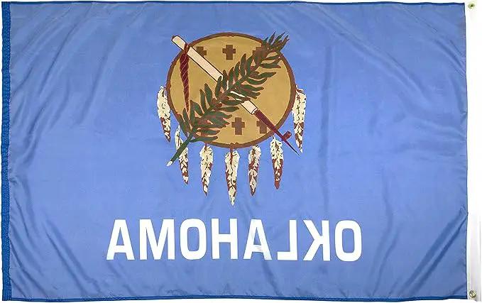 FlagSource Oklahoma Nylon State Flag, Made in USA, 4x6' by GreenHaven Gardens