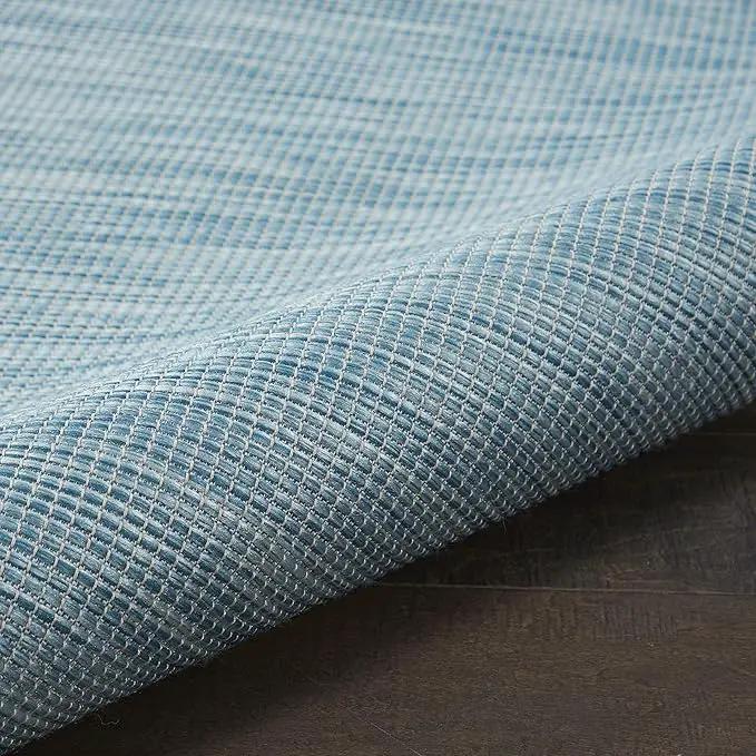 Nourison Positano Indoor-Outdoor Aqua 4' x 6' Area Rug, Easy Cleaning, Non Shedding, Bed Room, Living Room, Dining Room, Backyard, Deck, Patio (4x6) by GreenHaven Gardens