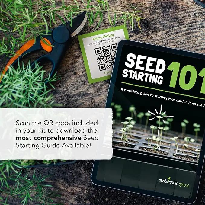 Culinary Herb Seeds Variety Pack: 10 Spice Herbs, Hydroponic Garden Indoors, Heirloom Planting Basil, Parsley, Sage, Thyme, Rosemary, Cilantro, Chives Dill Oregano, Summer Savory by Sustainable Sprout by GreenHaven Gardens