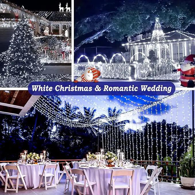 KNONEW 403FT 1000 LED Christmas Lights Outdoor String Light 8 Modes & Timer Fairy Lighting Plug in Waterproof for Xmas Yard Tree Wedding Party Holiday Decorations (Cool White) by GreenHaven Gardens