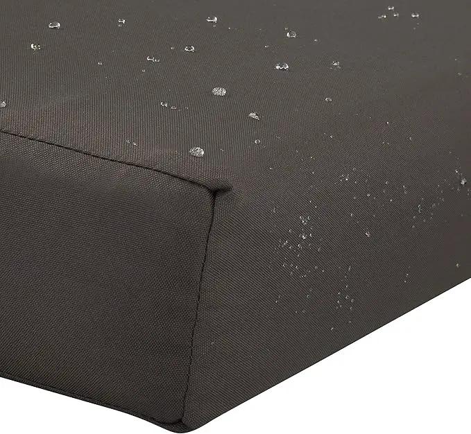 Classic Accessories Ravenna Water-Resistant 19 x 19 x 3 Inch Patio Seat Cushion, Dark Taupe, Chair Seat Cushion by GreenHaven Gardens
