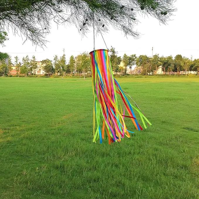 Satin Ribbon Windsock Streamer, Outdoor Decorations for Your Patio, Garden, Yard, Dock and Camper, 49-Inch, WS49-XZH by GreenHaven Gardens