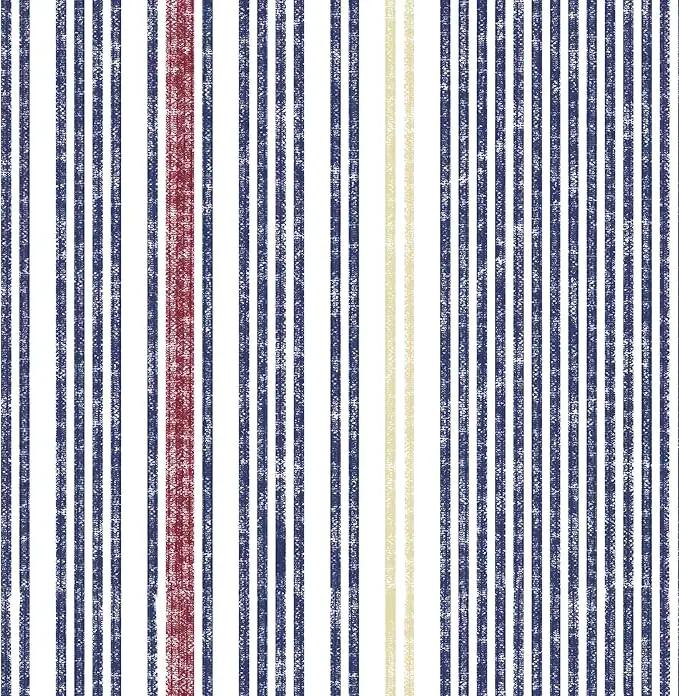 LVTXIII Outdoor Tufted High Back Cushions Set of 2 Patio Seasonal Replacement Rocking Chair Cushion with Ties, Solid Seat and Back Chair Cushion, (44” L x 22W”, Stripe Denim Blue) by GreenHaven Gardens