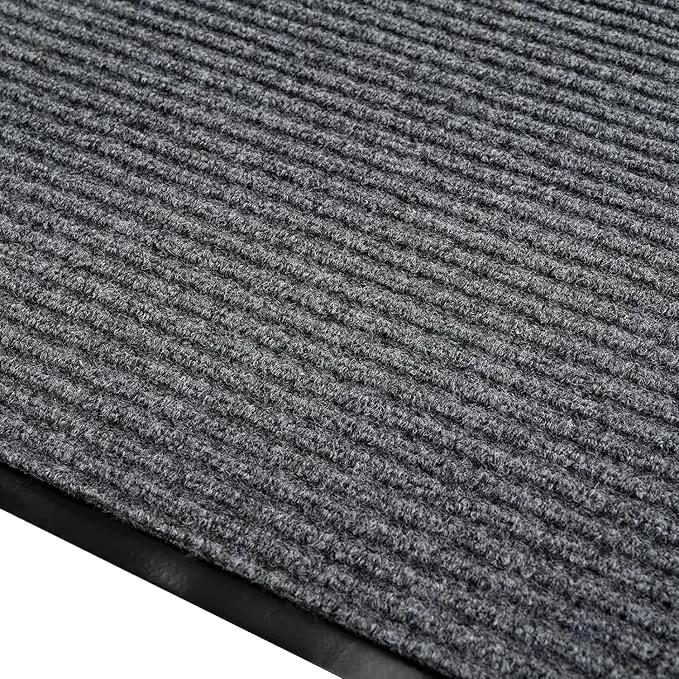 Profile Rubber Door Mat, 72x48inch, Heavy Duty, Entrance Doormat, Indoor and Outdoor, Waterproof, Easy Clean Shoe Scraper, Home Rug Welcome Mats for Entryway, Patio, Porch(Light Grey) by GreenHaven Gardens