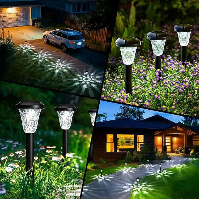 GIGALUMI Solar Outdoor Lights,Solar Lights Outdoor Waterproof 16 Pack,Cool White Solar Pathway Lights for Outside,Outdoor Lights Solar Powered Garden Decoration for Pathway,Patio,Lawn,Yard by GreenHaven Gardens