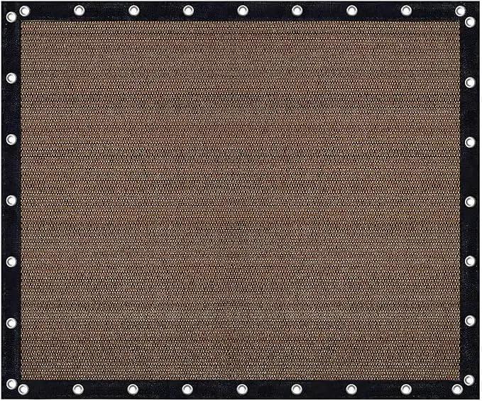 VICLLAX Shade Fabric Sun Shade Cloth Privacy Screen with Grommets for Patio Garden Pergola Cover Canopy 10x12 FT, Mocha by GreenHaven Gardens