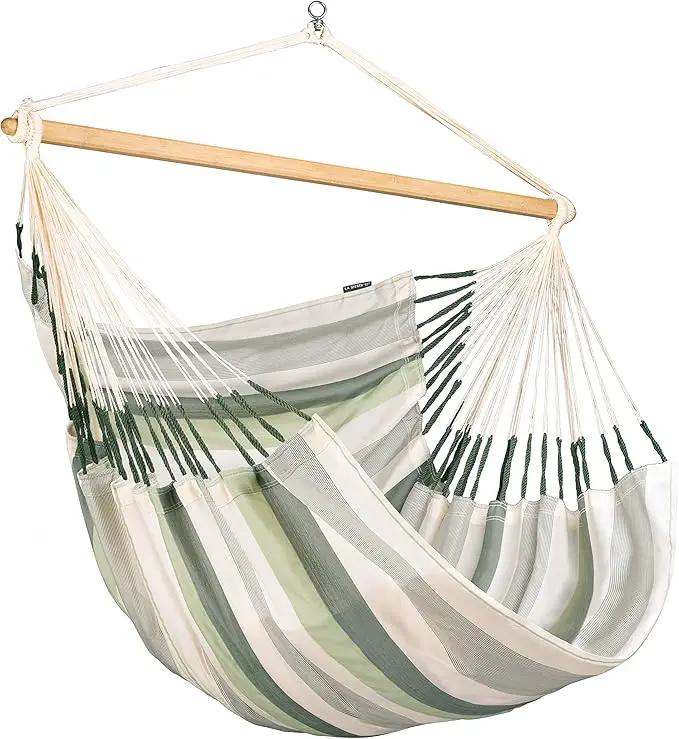 LA SIESTA® XL King Domingo Hammock Chair Swing & Tree Mount Kit - Suspension Kit for Trees Beams Posts - Weatherproof, Outdoor Indoor Hammock Swing - Hanging Chair for Bedroom Patio - Cedar by GreenHaven Gardens