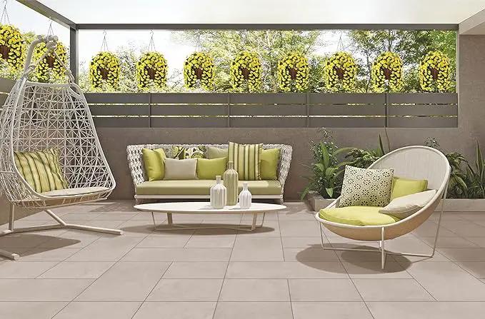 NXUGAO Artificial Flowers with Hanging Basket for Outdoors Indoors Decor, Faux Silk Chrysanthemum Plants in Baskets for Home Decoration Garden Yard Patio, 4 Bundles with 1 Basket by GreenHaven Gardens
