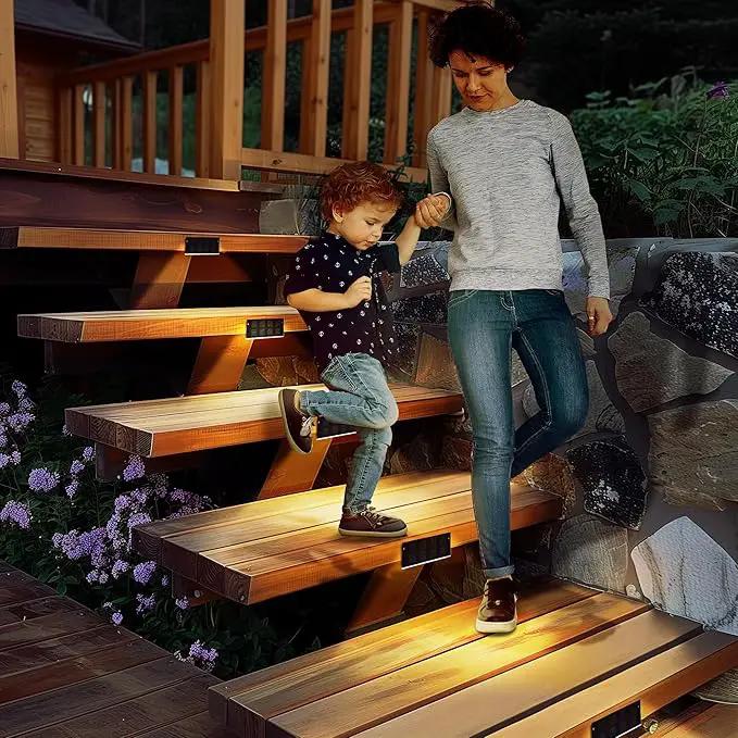 SOLPEX Solar Step Lights for Outside, 24 LEDs Solar Stair Lights Outdoor Waterproof Decor for Porch, Front Door, Stair, Step, Deck, Fence, Balcony, Patio, Wall, Yard, Garden(12 Pack, Warm White) by GreenHaven Gardens