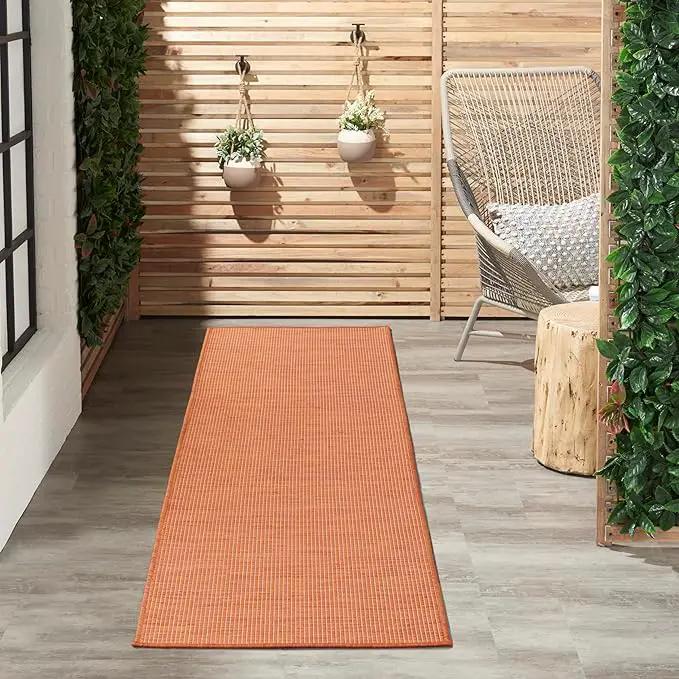Nourison Home Home Positano 6' Runner Fabric Terracotta Area Rug by GreenHaven Gardens
