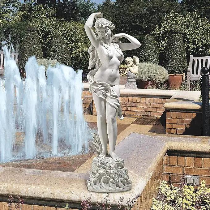 Design Toscano Spring Awakening Classic Woman Garden Statue, 14 inches wide, 40 inches tall, Cast Stone Resin, Antique Stone Finish by GreenHaven Gardens