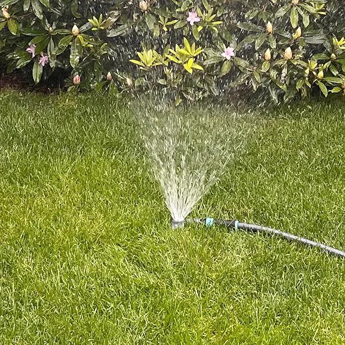 Spot Watering Sprinkler 400003, Covers Over 30 Ft Diameter, All Metal, Single Pattern by New England Garden Tools by GreenHaven Gardens