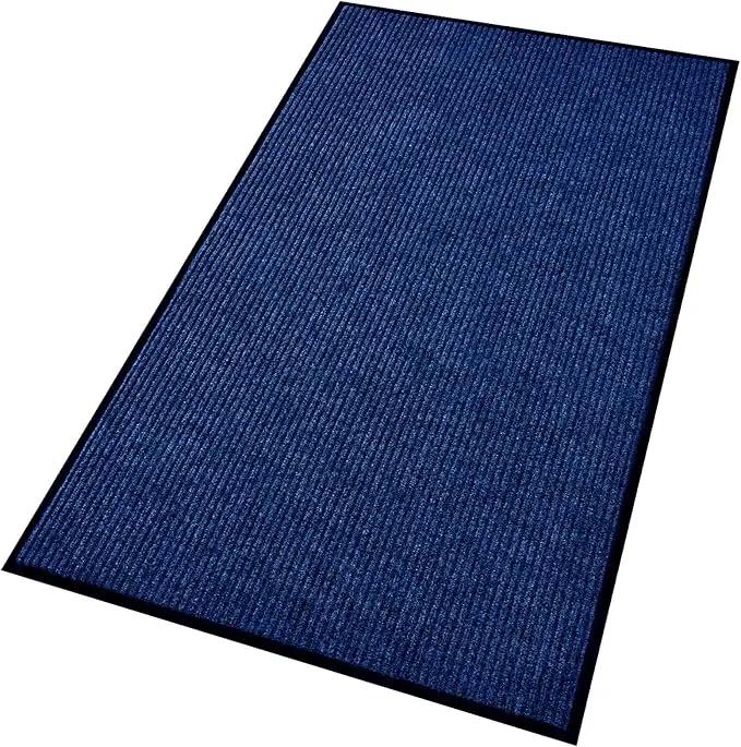 Profile Rubber Door Mat, 72x48inch, Heavy Duty, Entrance Doormat, Indoor and Outdoor, Waterproof, Easy Clean Shoe Scraper, Home Rug Welcome Mats for Entryway, Patio, Porch(Blue) by GreenHaven Gardens