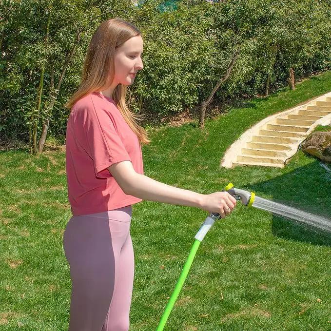 Fevone 25 ft Garden Hose, Heavy Duty Water Hose, Hybrid Polymer, Kink Resistance, Flexible, Durable, Leak Free, Aluminum Fittings, 3/4" GHT, 5/8" ID, 600 Psi, Drinking Water Safe by GreenHaven Gardens