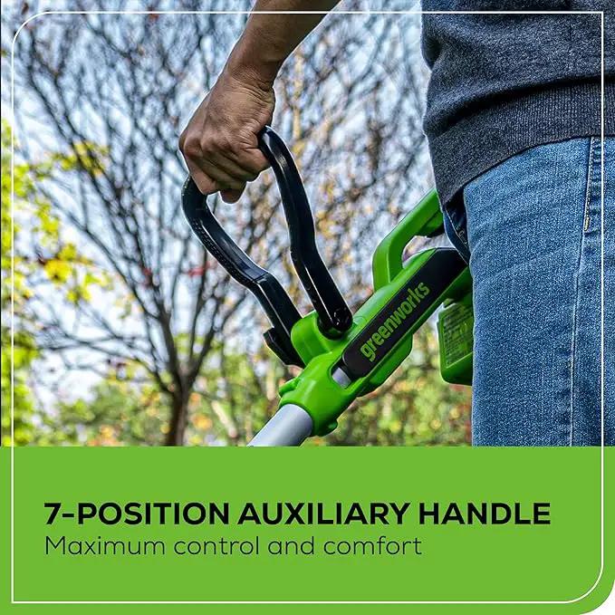 Greenworks 40V Cordless 2-in-1 Trimmer Edger (Gen 2) - 13" Lawn Weed Wacker for Fence & Sidewalk , Lightweight Gas Trimmer Alternative with Auto Feed Spool , 2.0Ah Battery & Charger (40-Min Runtime) by GreenHaven Gardens