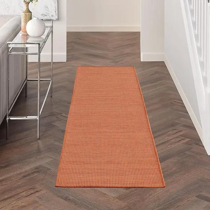 Nourison Home Home Positano 6' Runner Fabric Terracotta Area Rug by GreenHaven Gardens