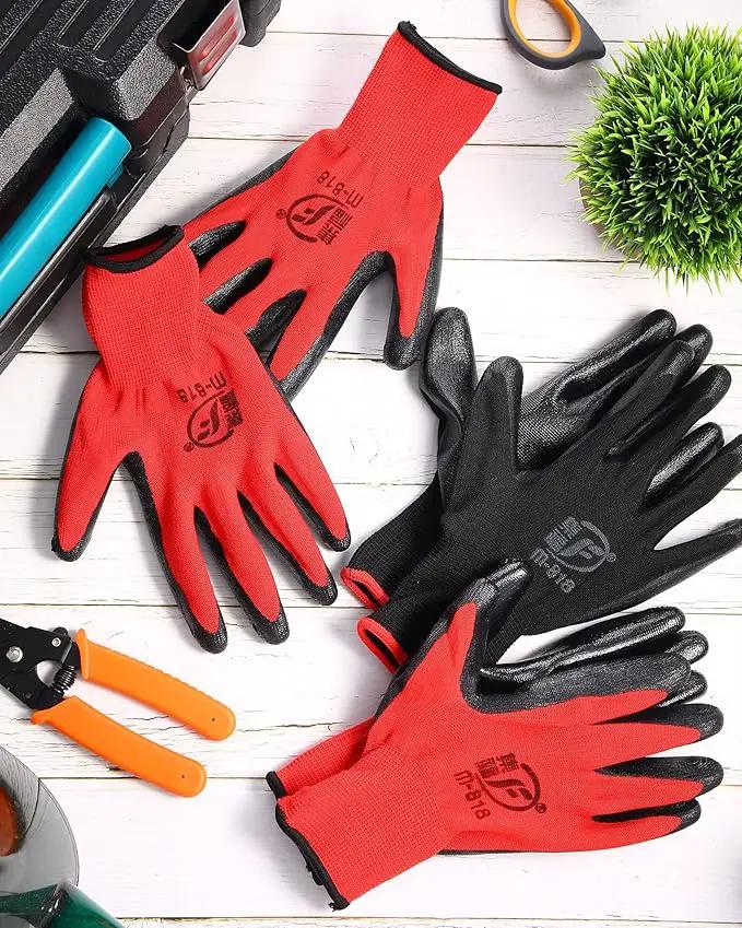 Nuogo 48 Pairs Gardening Gloves for Men Women Rubber Coated Safety Work Gloves Bulk for Gardening Construction Work by GreenHaven Gardens