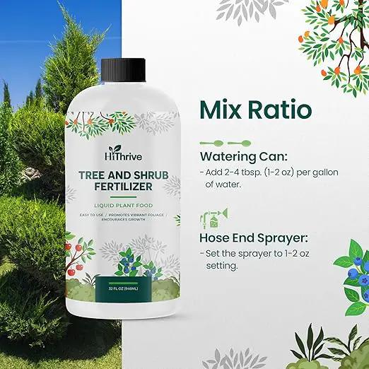 32oz Tree and Shrub Plant Food - Makes 32 Gallons of Tree and Shrub Fertilizer, Liquid Plant Fertilizer for Healthy Roots, Foliage & Year-Round Growth, Nutrient-Rich Formula for All Trees & Shrubs by GreenHaven Gardens