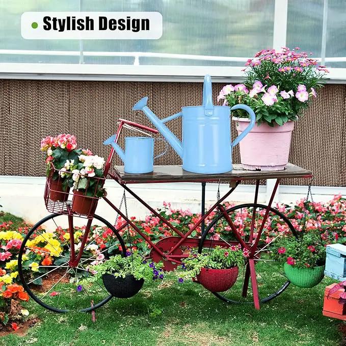 Metal Watering Can (1 Gallon) for Outdoor&Indoor Plants with Free Small Watering can for Kids, Plant Watering Can with Removable spout, Perfect for Garden Flower, Houseplants, (Light Blue) by GreenHaven Gardens