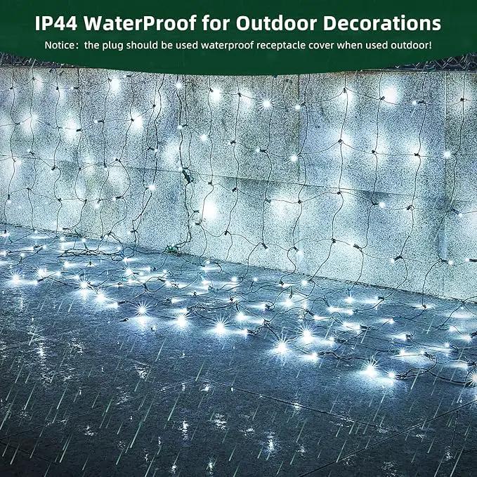 Led Net Lights Christmas Lights Outdoor White Christmas Net Lighting with 121Led Mini Globe Lights 5ftx5ft, Outdoor Indoor Fairy Mesh Net Lights for Christmas Trees, Bushes, Shrubs Decorations by GreenHaven Gardens